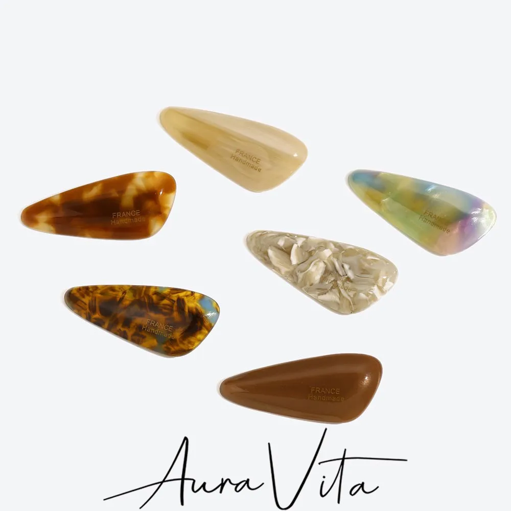 AuraVita новый тренд сплав смола треугольная заколка для волос с буквами