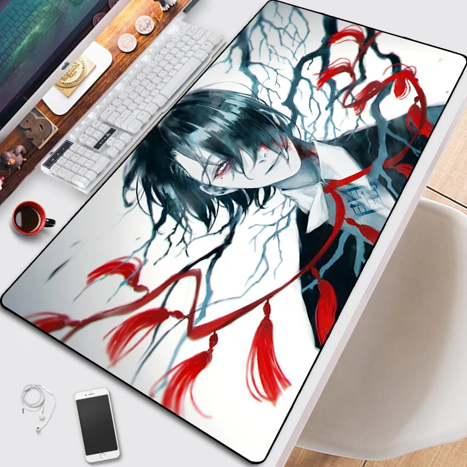 

Anime Tokyo Ghoul Customized HD Printing Gaming Mousepad Computer Lock Edge Natural Rubber E-sports Desk Pad Large Mouse Pad