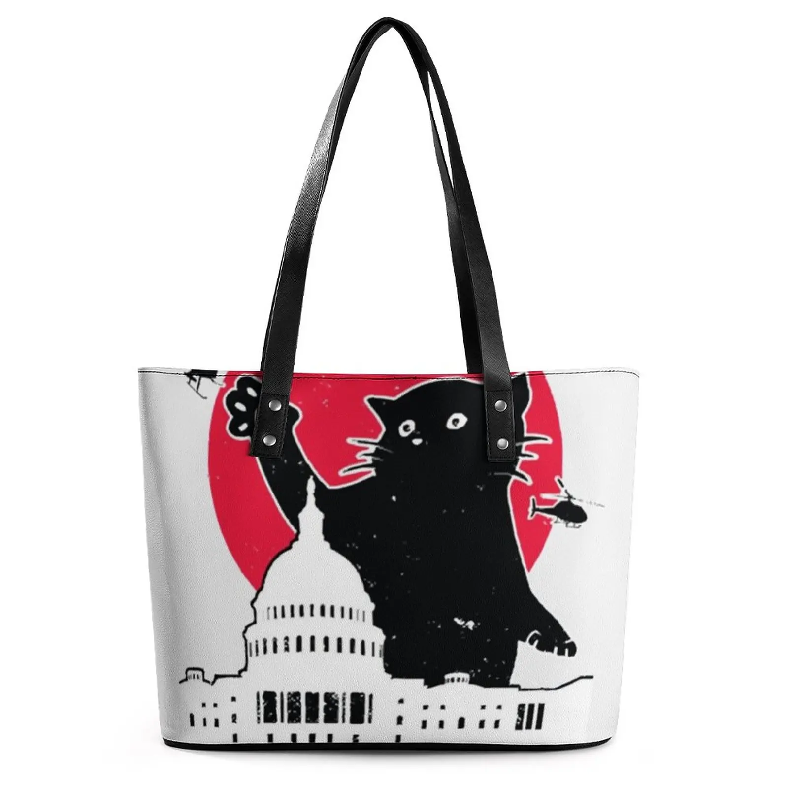 

Сумка-тоут CATZILLA женская, сумочка на плечо в японском стиле, с рисунком монстра каваи, Пляжная Сумочка для работы в эстетике