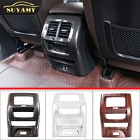carbon fiber car styling rear vent air outlet anti kick covers stickers trim for bmw x3 x4 g01 g02 2020 interior accessories