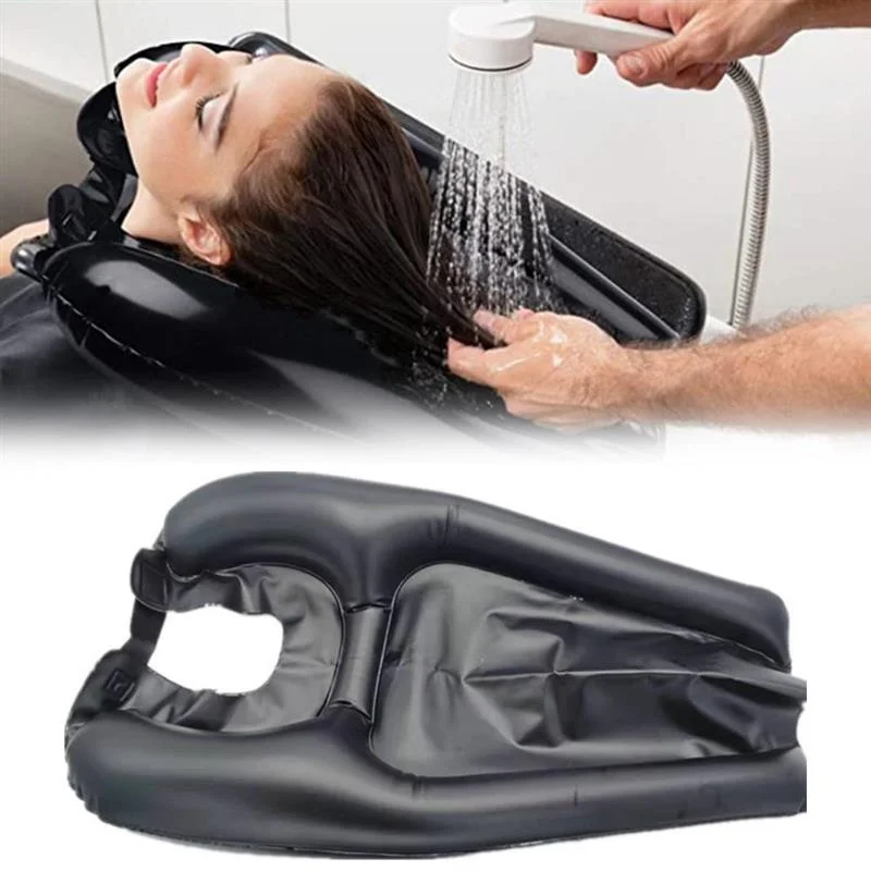 

PVC Inflatable Shampoo Basin Portable Shampoo Pad Quickly Inflate Deflate Hair Washing Basin for Pregnant Women Elderly Bath Tub