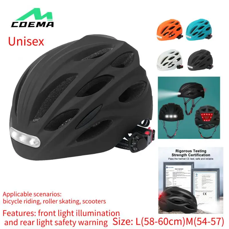 

New Bike Adult Helmet Lamp Cycling Smart Tail Light Electric Bicycle MTB Road Scooter For Sport Urban Helmet Men Women Equipment