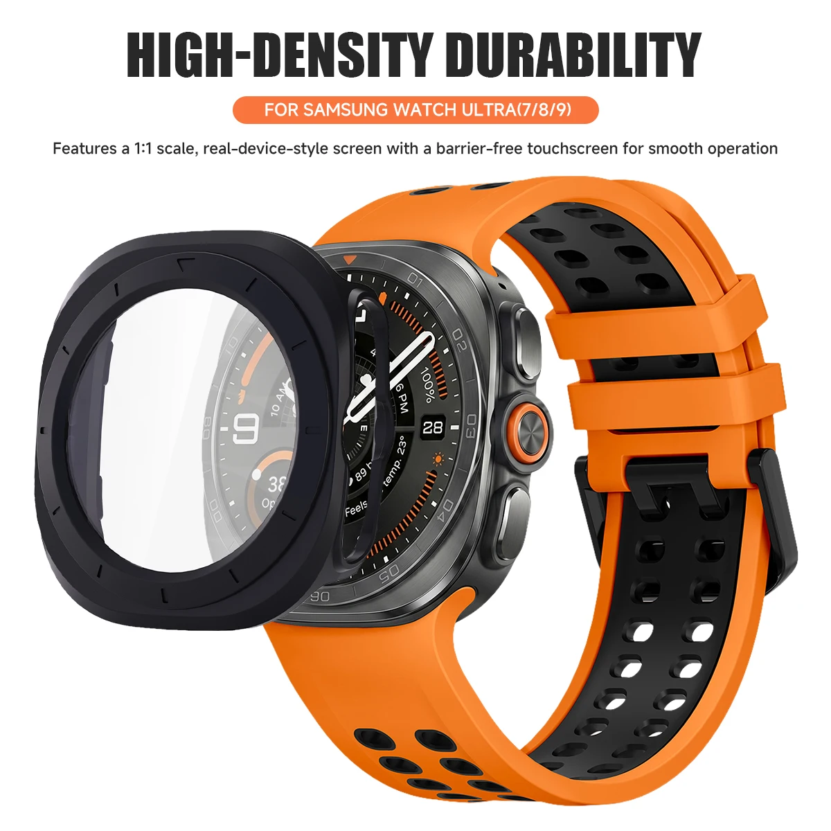 Фото Защитный чехол из закаленного стекла для Samsung Galaxy Watch Ultra 2 2026, устойчивый к царапинам, для Galaxy Ultra 47 мм 2025/2024. №4