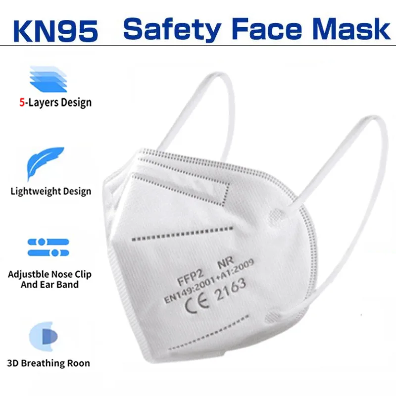 Маски Mascarillas fpp2 ffp2 kn95 маска aldult 5-слойная ffp 2 черная kn 95 mascarilla homologada españa |