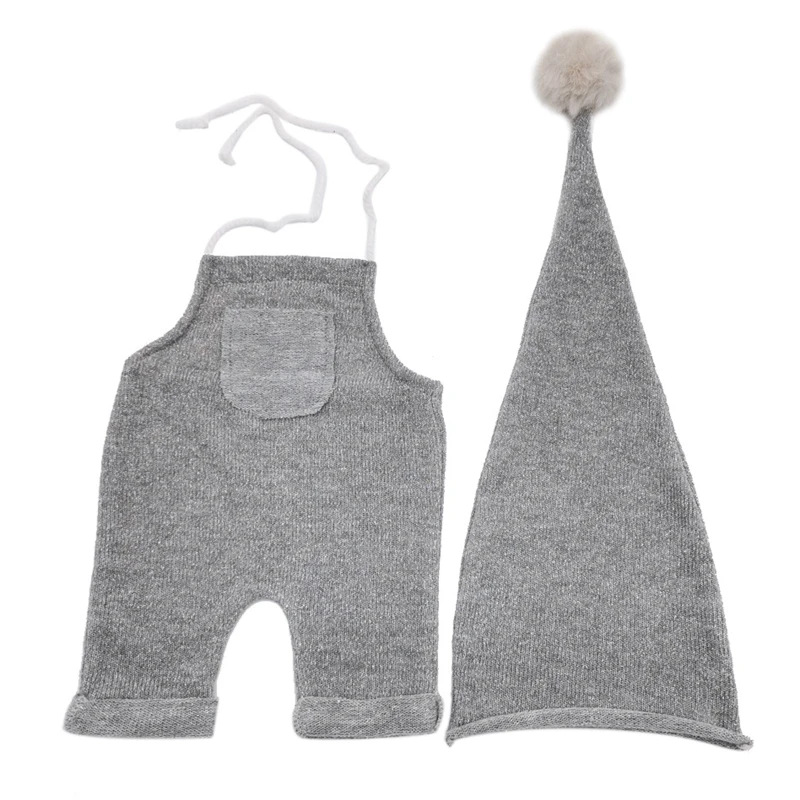 

Baby Muslin Hat & Pants Set Photo Shooting Props Outfit Clothes for Newborn Boy P31B