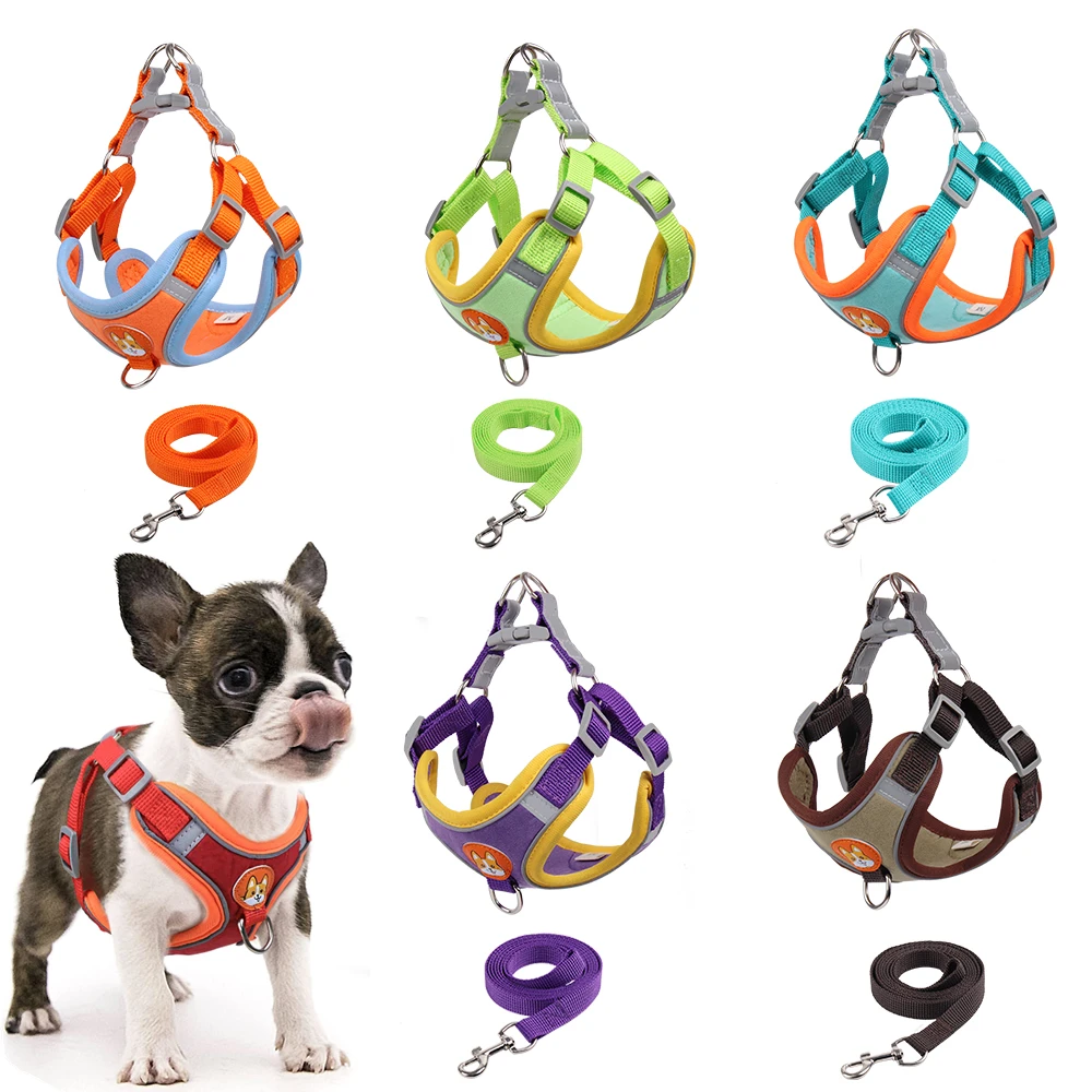 

New Arrival Pet Reflective Dog Harness Medium Large Dog Lead Walking Running Leashes Dogs Chest Strap Vest Arnes Perro Pequeño