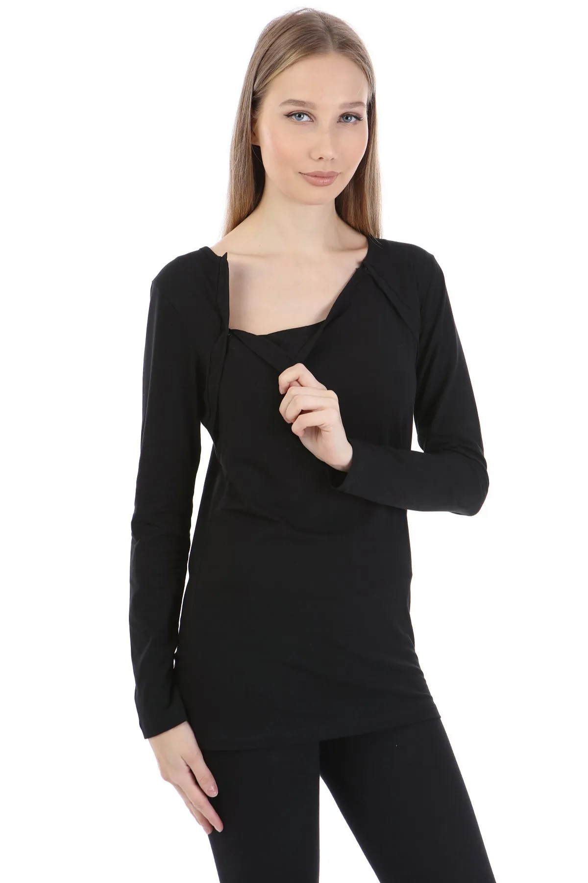 

Luvmabelly MYRA2751 Breastfeeding Tshirt-Black