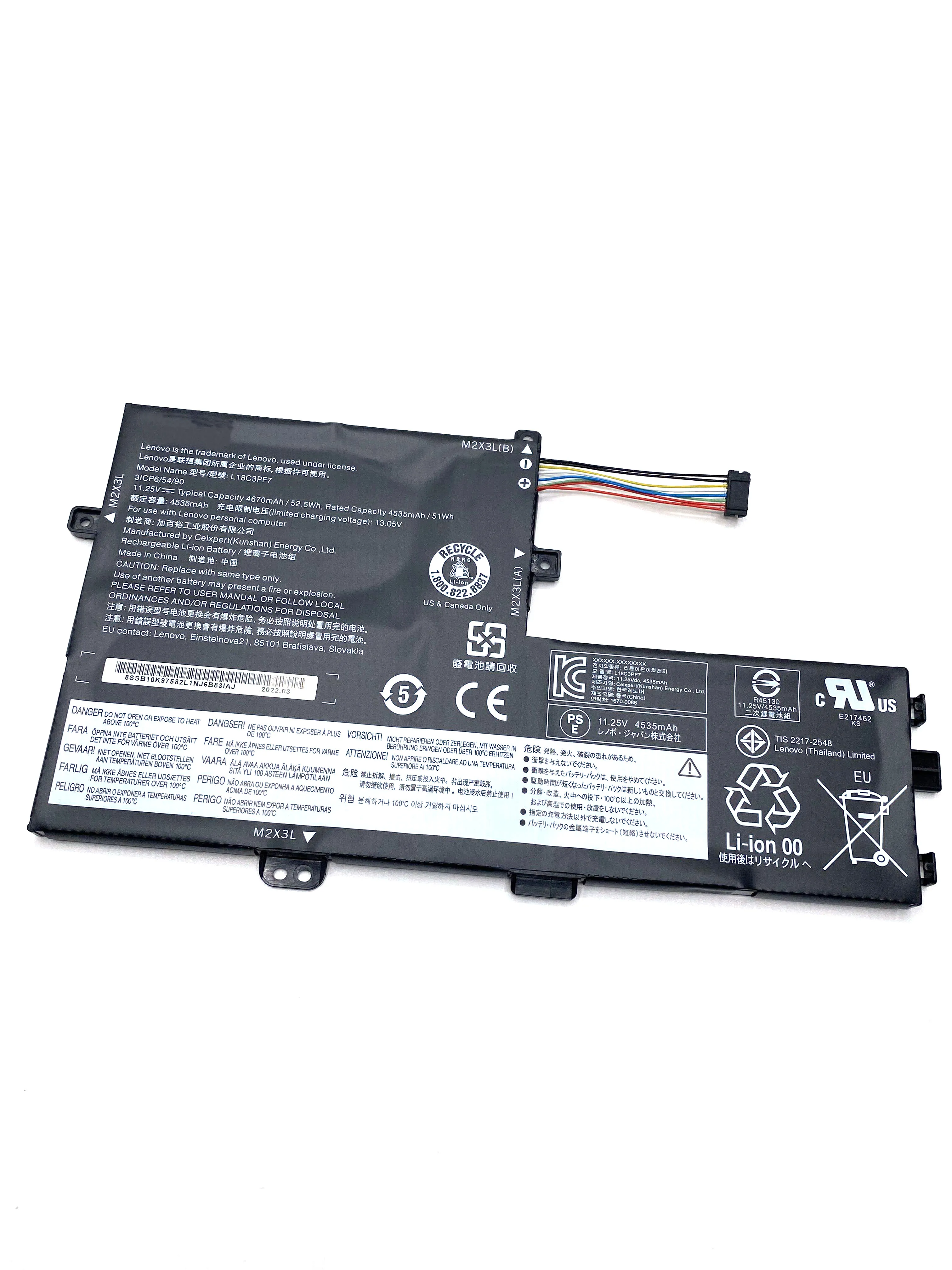 L18C3PF7 Аккумулятор для ноутбука Lenovo Ideapad S340-1414IWL S340-15IWL L18L3PF3 L18C3PF6 L18M3PF6 L18M3PF7 XiaoXin 14-2019