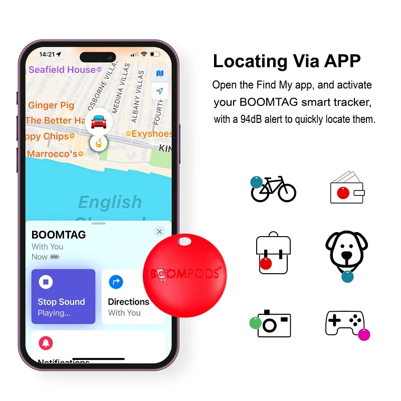 Фото Bluetooth GPS-трекер для замены бирки через Apple найдите мой для поиска сумки бутылки карты кошелек велосипедный ключ поиск MFI Smart ITag №3