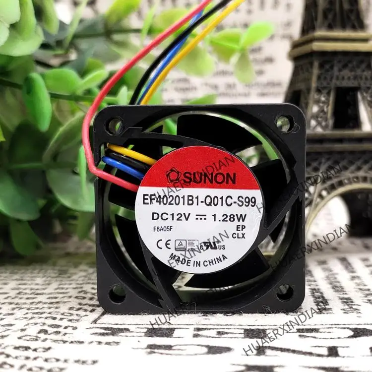 Новый/EF40201B1-Q01C-S99 4020 DC12V 1 28 W 4 комплект охлаждающих вентиляторов