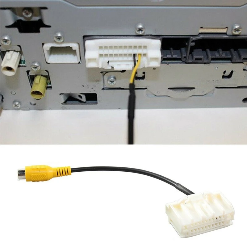 

Rear Backup Camera Wire Harness RCA to Factory Radio Display Uconnect Adapter