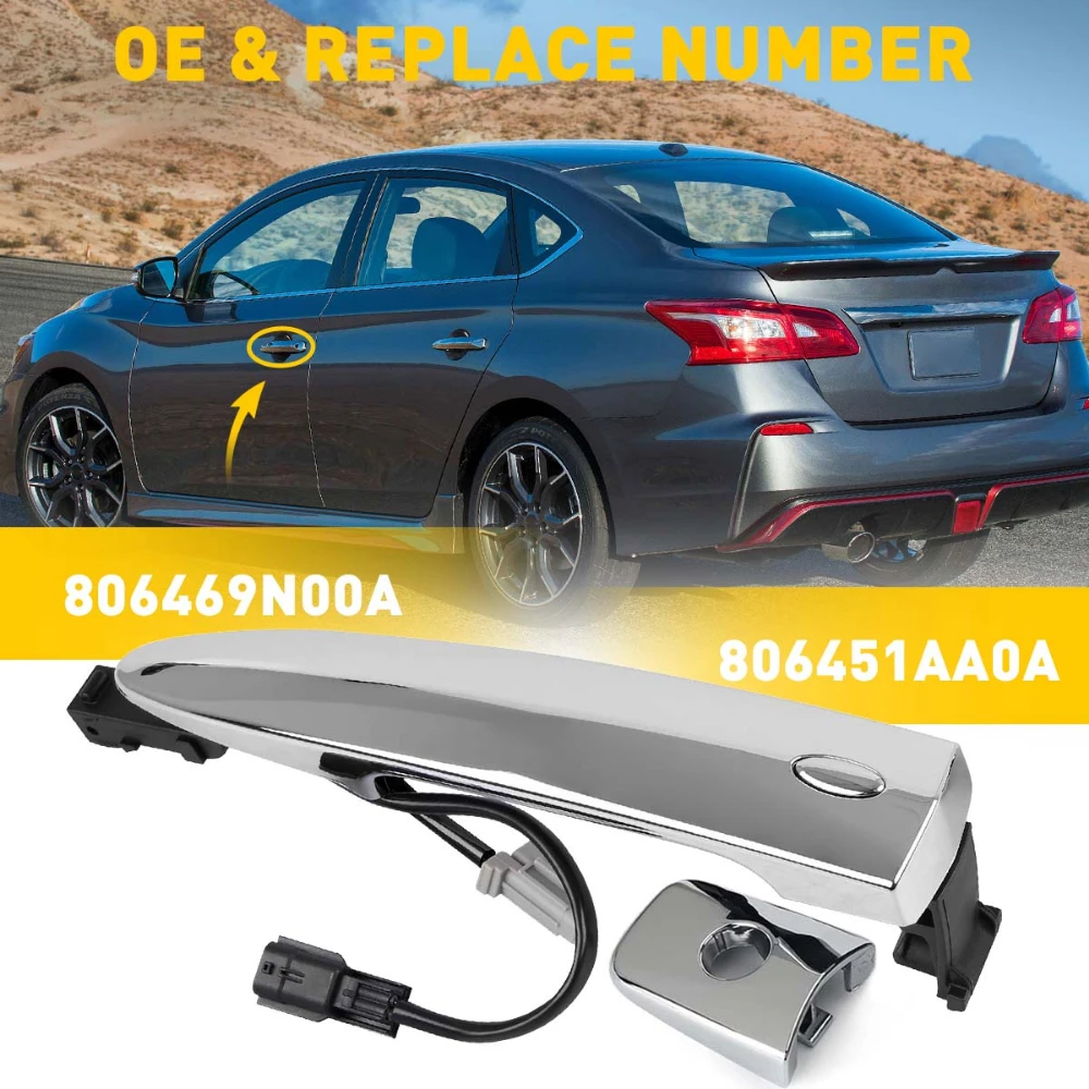 Фото 1 шт. для Nissan Sentra S SL SR SV 2017-2018 Nismo SR Turbo 2013-2018 гг., передняя ручка двери автомобиля с левой стороны водителя №3