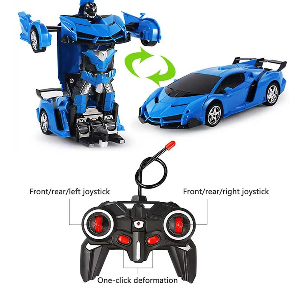 

Gesture Sensing Deformation Car Kids Toys 2 In 1 RC Police Toy Car Transformation Robots Sports Vehicle Model Robots Toys Gift