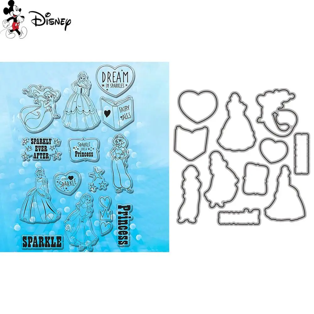 

Disney Spark Princess Clear Stamps And Dies Disney Fairy Tales Stamps for DIY Scrapbooking Decorative Paper Card Making New 2022