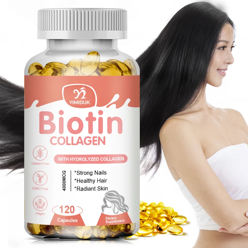 

Collagen Biotin Capsules Promotes Hair Growth ​Whitening Skin Anti-Aging Strengthens Weak Nails Supports Joints & Bones