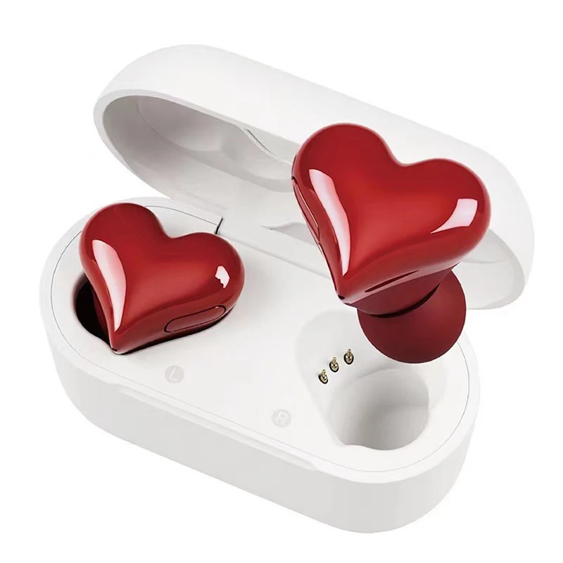 

Оригинальные беспроводные наушники в форме сердца, женские наушники Bluetooth, высококачественные наушники-вкладыши в форме сердца, подарок для девушки