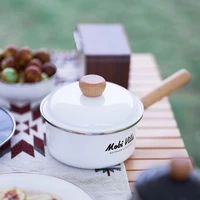 ceramic cookware pots exquisite camping portable solid picnic kitchen milk pot outdoor cocina camping camping supplies kc50cj
