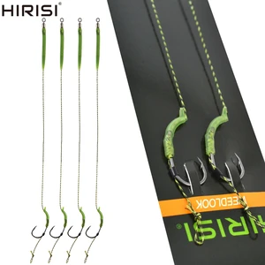 2 Packs Carp Fishing Hair Rigs Braided Line Thread Steel Hook Rigs Fishing Terminal Tackle in India