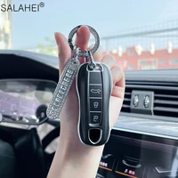 anti lost tpu car key cover case shell holder protector for porsche macan 911 boxster panamera cayenne 2018 keychain accessories