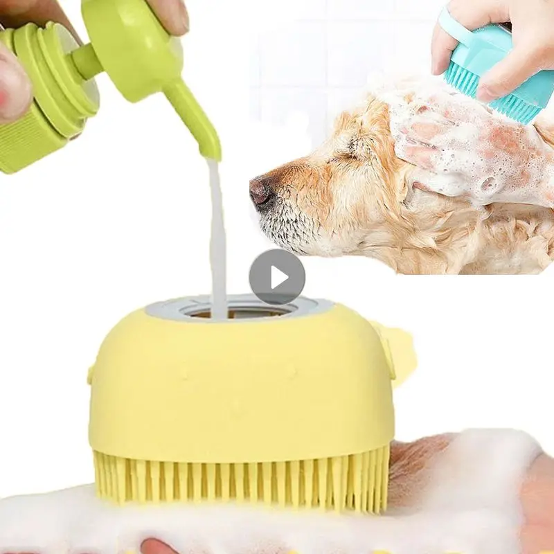 

Pet Brush Cat Shampoo Massager Brush Cat Comb Grooming Scrubber Shower Brush For Bathing Hair Soft Clean Silicone Clean Brushes