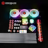 syscooling diy water cooling kit for pc used for intel cpu socket lga 1151 1200 1366 2011 360mm copper radiator rgb support