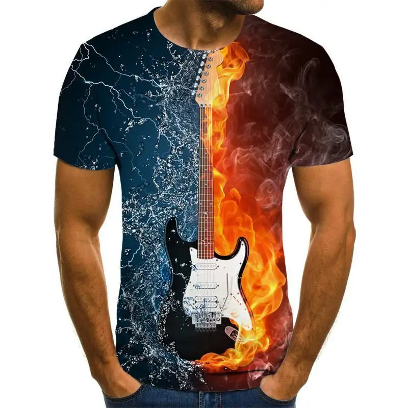 

Fashion T-shirt 3D Men/women Funny Hip Hop Guitar Bass Tshirt Print Streetwear Music Top Suit Kids T Shirt Shirts Anime XS-5XL