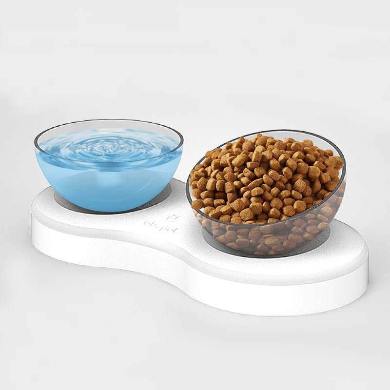 

Double Elevated Cat Bowl Dog Food Water Bowls Non-slip with Raised Stand Pet Feeder and Waterer Cat Feeding Watering Supplies