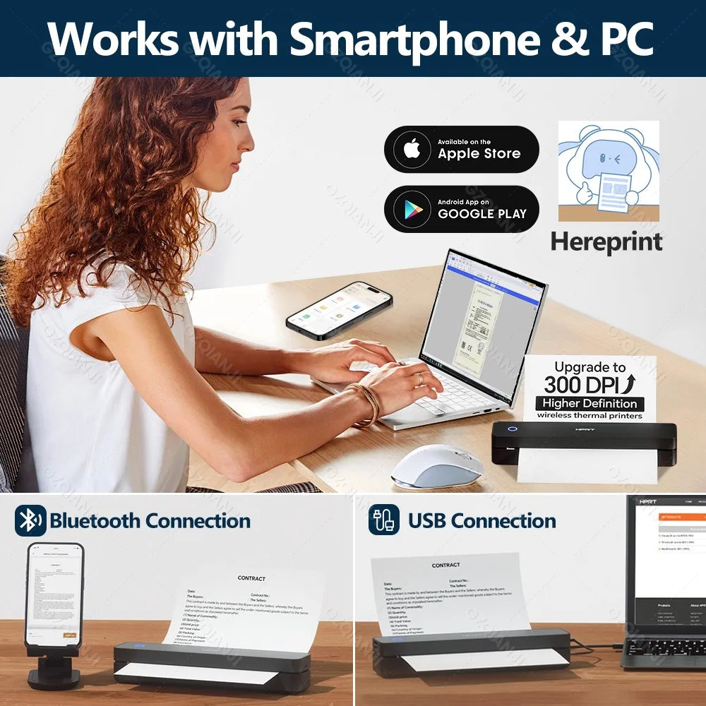 HPRT 200/300 точек на дюйм A4 термопринтер PDF World Excel контракт изображения фото