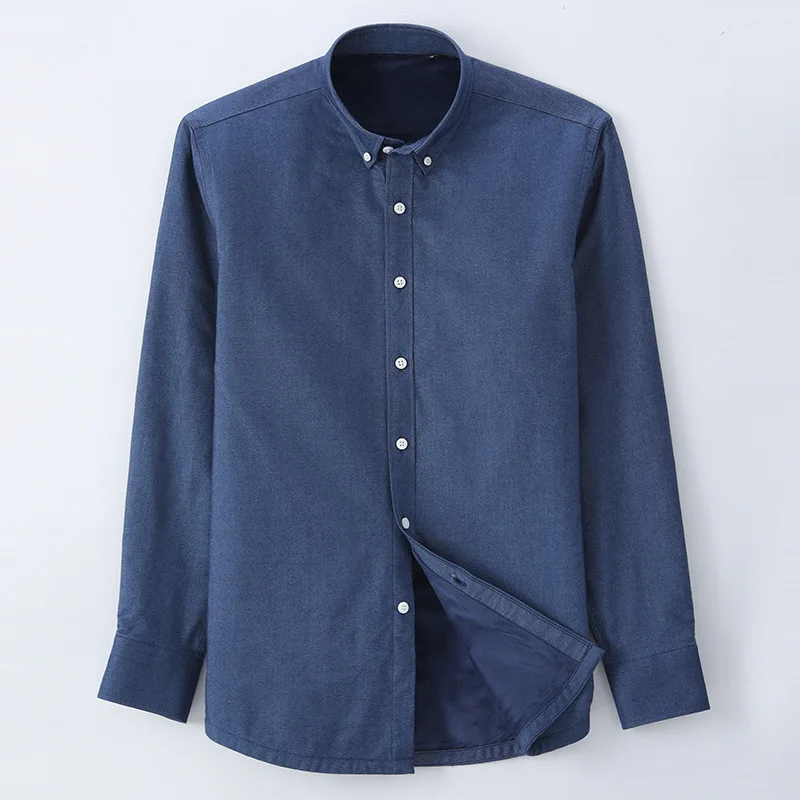 Осенне-зимняя плюшевая Толстая Мужская рубашка с длинным рукавом зеленая