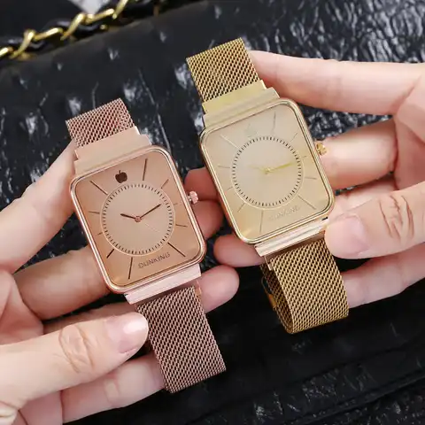 часы женские наручные часы женские 2022 тренд платье женское Женские кварцевые часы с сетчатым ремешком, роскошные Брендовые Часы для женщин,...