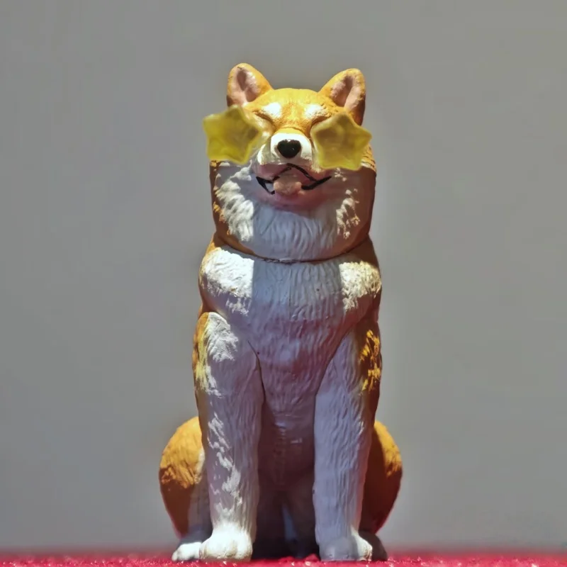 Фото Горячая новинка! Фигурки Gashapon Laser Eyes: Собака Шиба-ину, Оранжевый Кот Табби, Черный Кот – Смоляные Фигурки с Лазерным Лучом для Декора Дома и Офиса №4