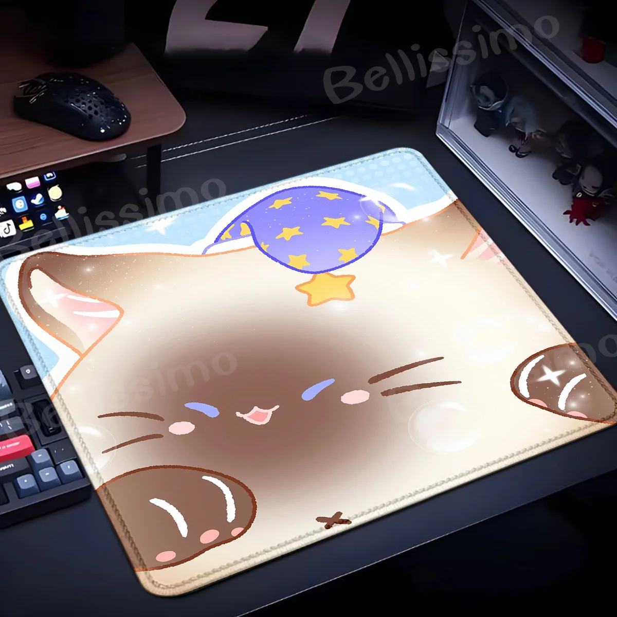 Kawaii коврик для мыши с котом милый маленький офисный компьютерный шкаф настольный