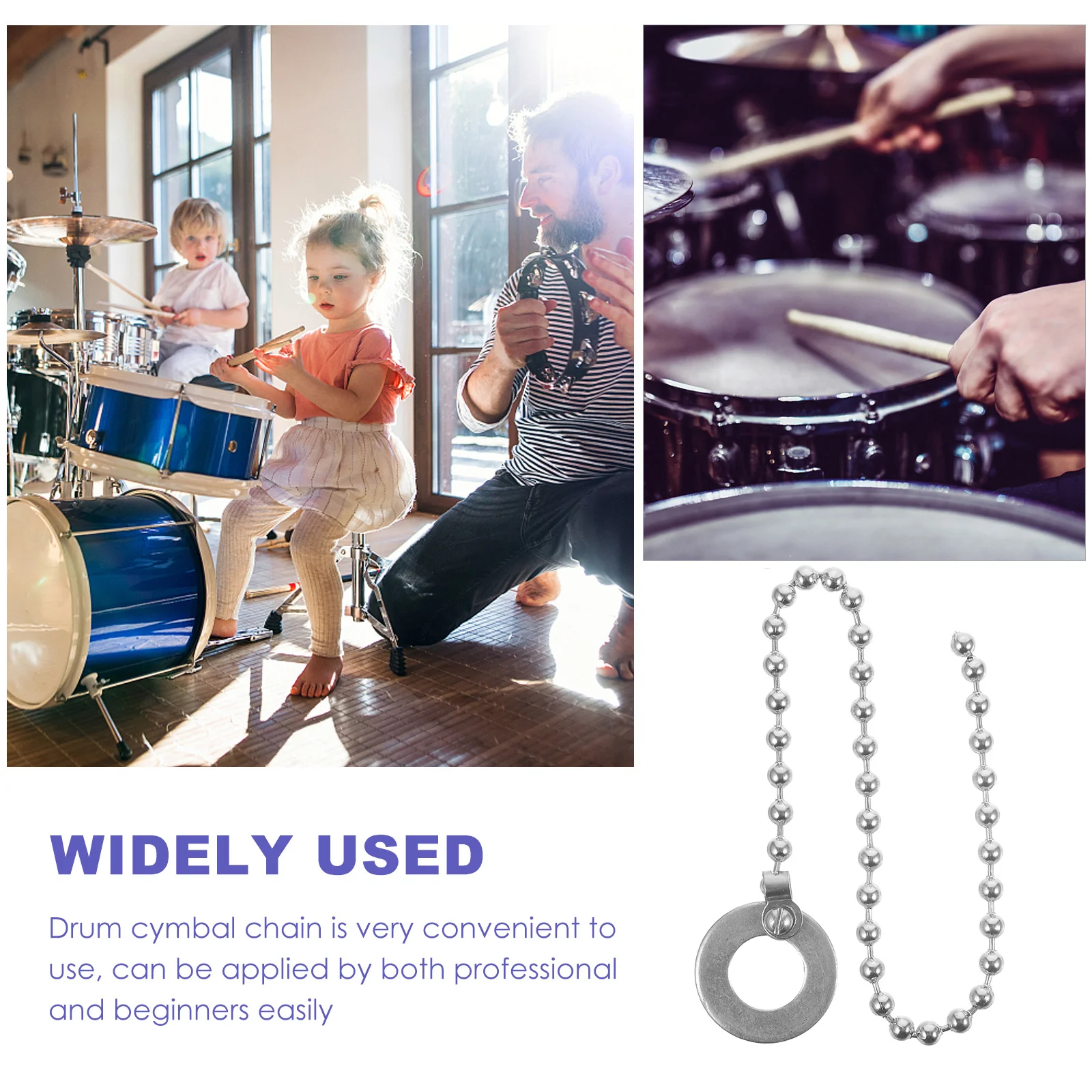 Cymbal Sustain for Drum Kit Sizzler Major Ride Accessories Aluminum Alloy Extension