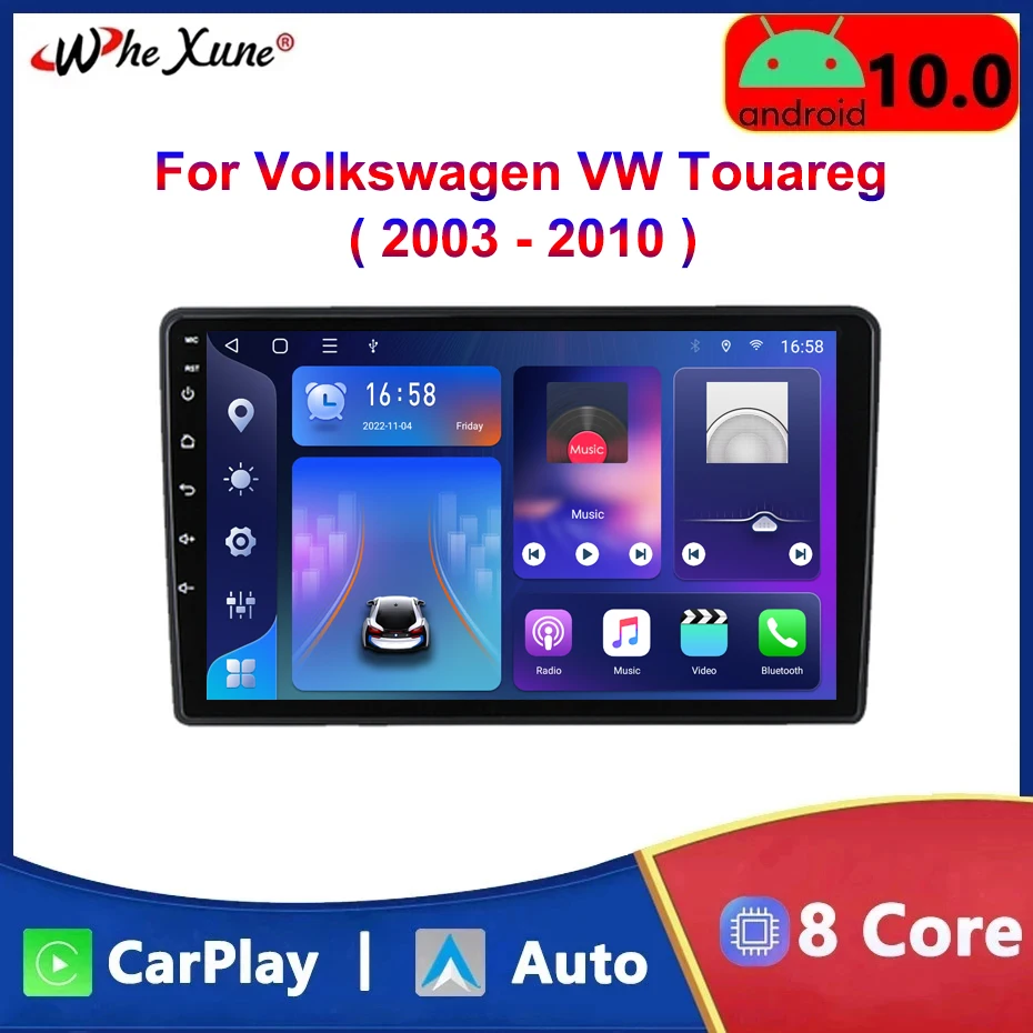 

Car Radio For Volkswagen VW Touareg 2003-2010 Multimedia Video Player Navigation Auto Stereo Carplay 2Din Android 12 Head Unit