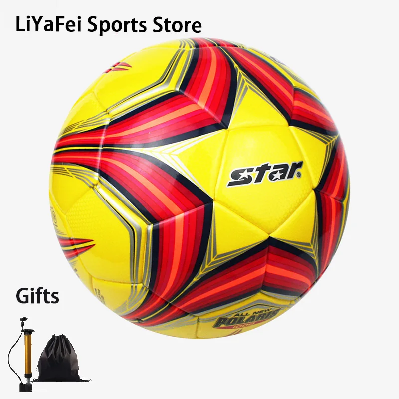 SB375TB Size 5 Star Adults Footballs Soccer Balls All New Polaris 1000 Indoor Outdoor Standard Futsal Football Free Gifts
