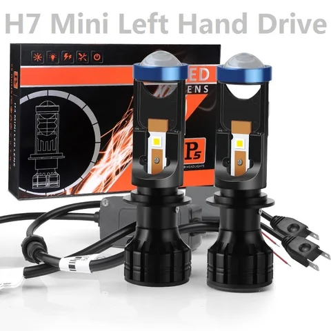Автомобисветильник фара H4 H7, мини-линза светодиодный ная лампа проектора 6000K, 12 В, 24 В, автомобильная фара, точесветильник свет, дальний и ближний свет, противотумансветильник РА для мотоцикла