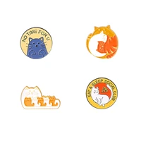 creative cartoon paint animal series brooch ins personality notimeforu letter series anti light buckle badge lapel pin