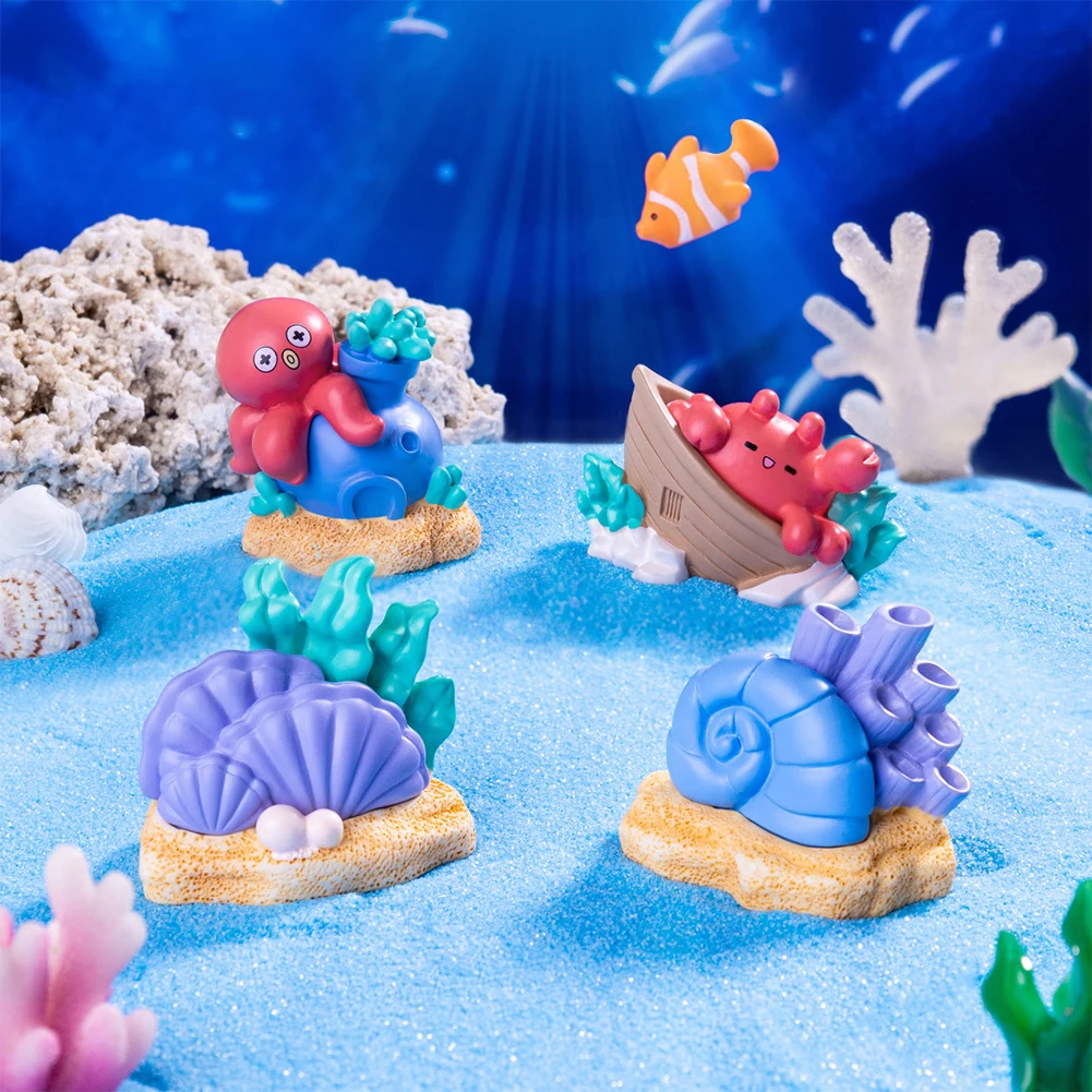 Красочное украшение для аквариума в форме раковины