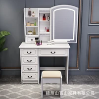 simple european style dressing table bedroom small light luxury home net red storage cabinet one with lamp makeup table vanity