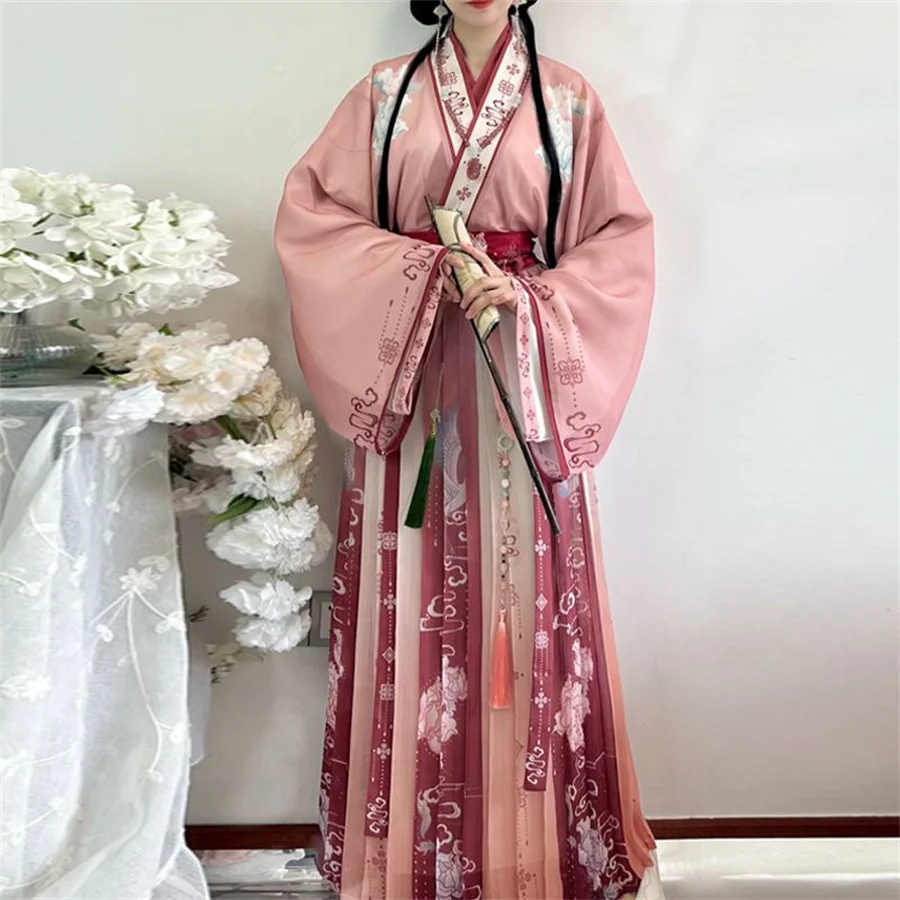 Современное женское традиционное китайское платье Hanfu кимоно для женщин в стиле