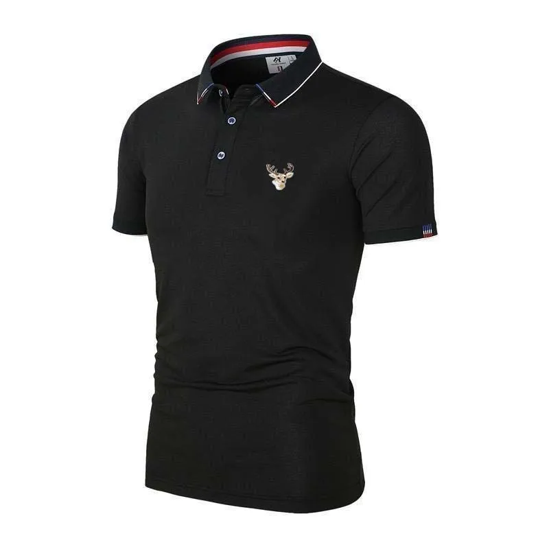 Summer New Men's Embroidery Polo Shirt 100% Cotton Short Sleeve T-shirt Casual Fashion Business Fit Men's POLO Shirt