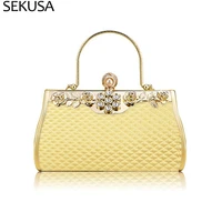 golden mixed color metal evening bags for female vintage luxury day clutch printed heart design handbags with handle purse