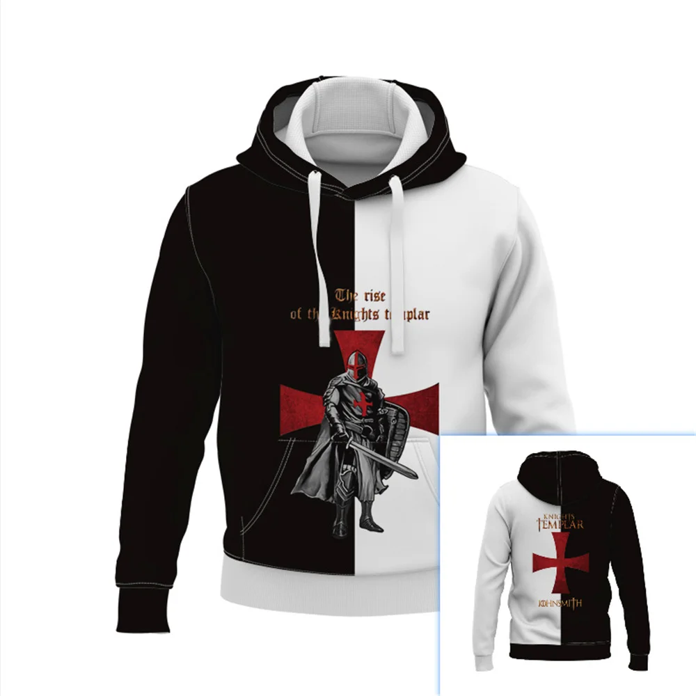 

3D All Over Printed Battle of Knight Templars Hoodie Harajuku Fashion Hooded Sweatshirt Autumn Unisex hoodies oversized tops