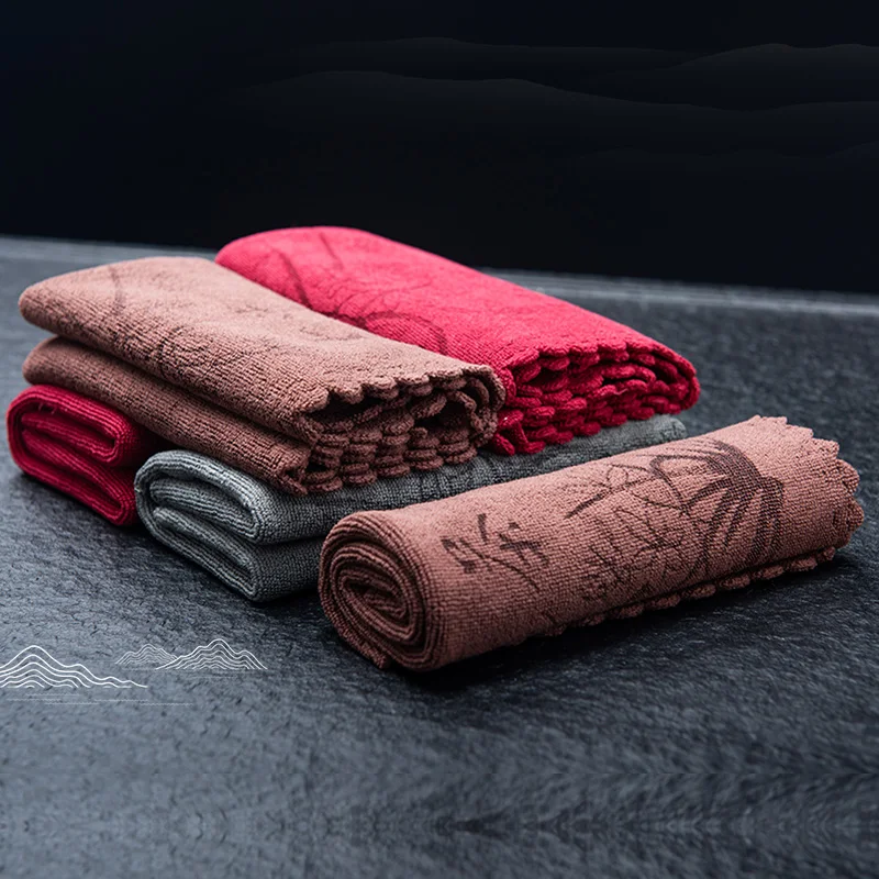 

GIANXI Thickening Tea Towel Tea Table Special Absorbent Tea Cloth High-grade Colorfast Tea Ceremony Towel Tea table Accessories