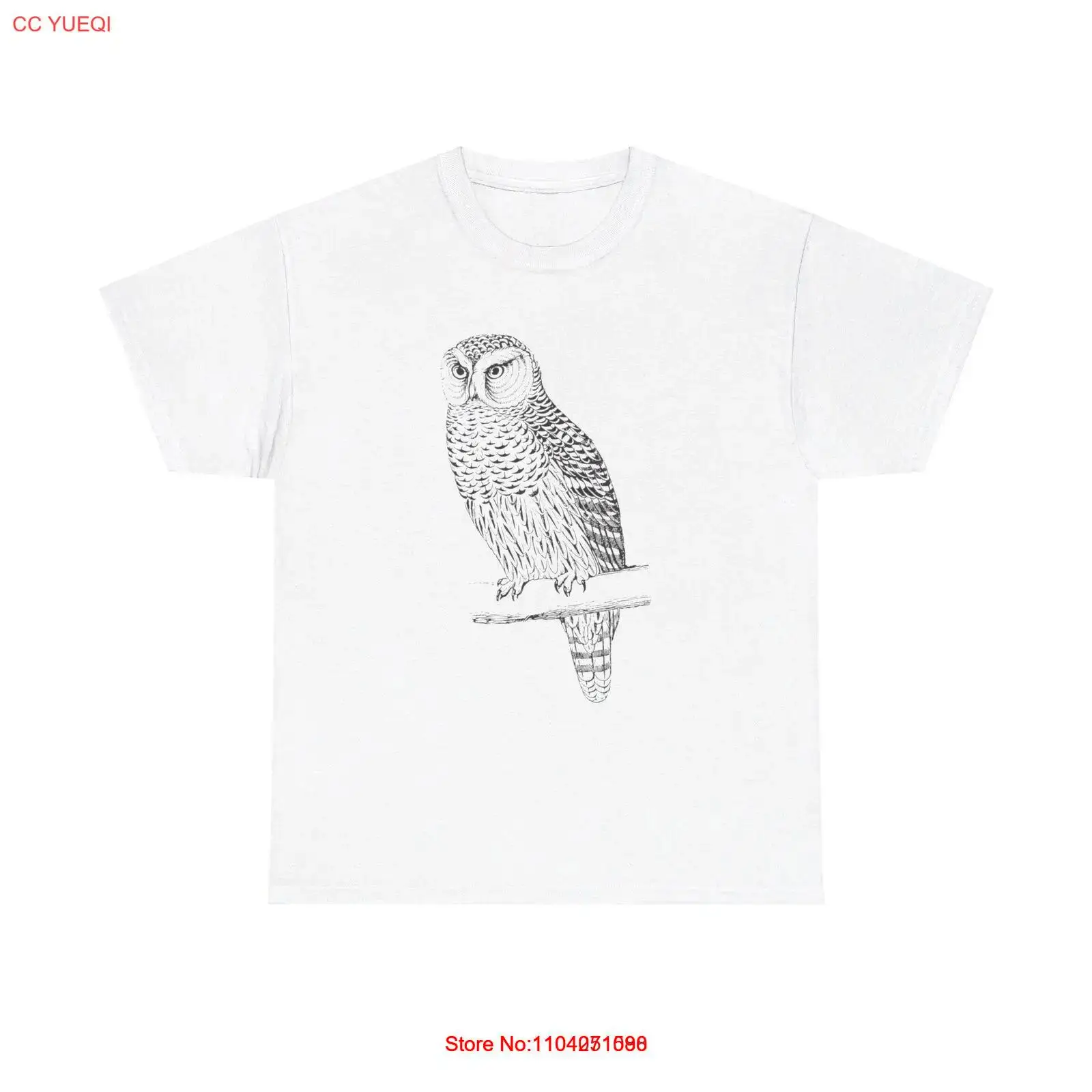 Винтажная футболка с рисунком совы ястреба - крутая милая линия хута