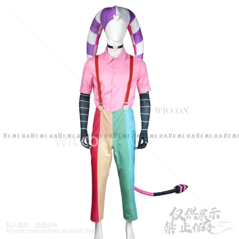 Аниме мультфильм Helluvaa косплей Fizzarolli костюм униформа комбинезоны шляпа спальные