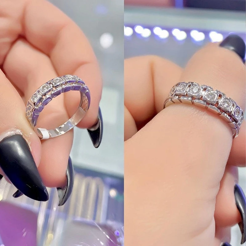 

New Eternity Band Rings For Men Women Vintage Style Wedding Engagement Ring Fashion Jewelry Banquet Party Gift