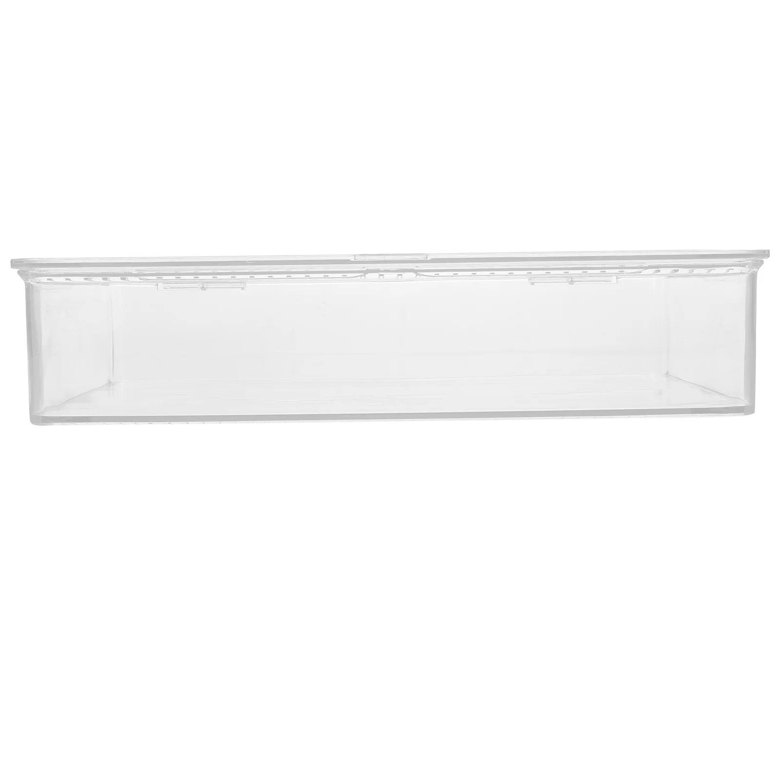 

Transparent Cutlery Box Kitchen Supply Clear Container Lid Utensil Accessories Delicate Case Desktop Drawers