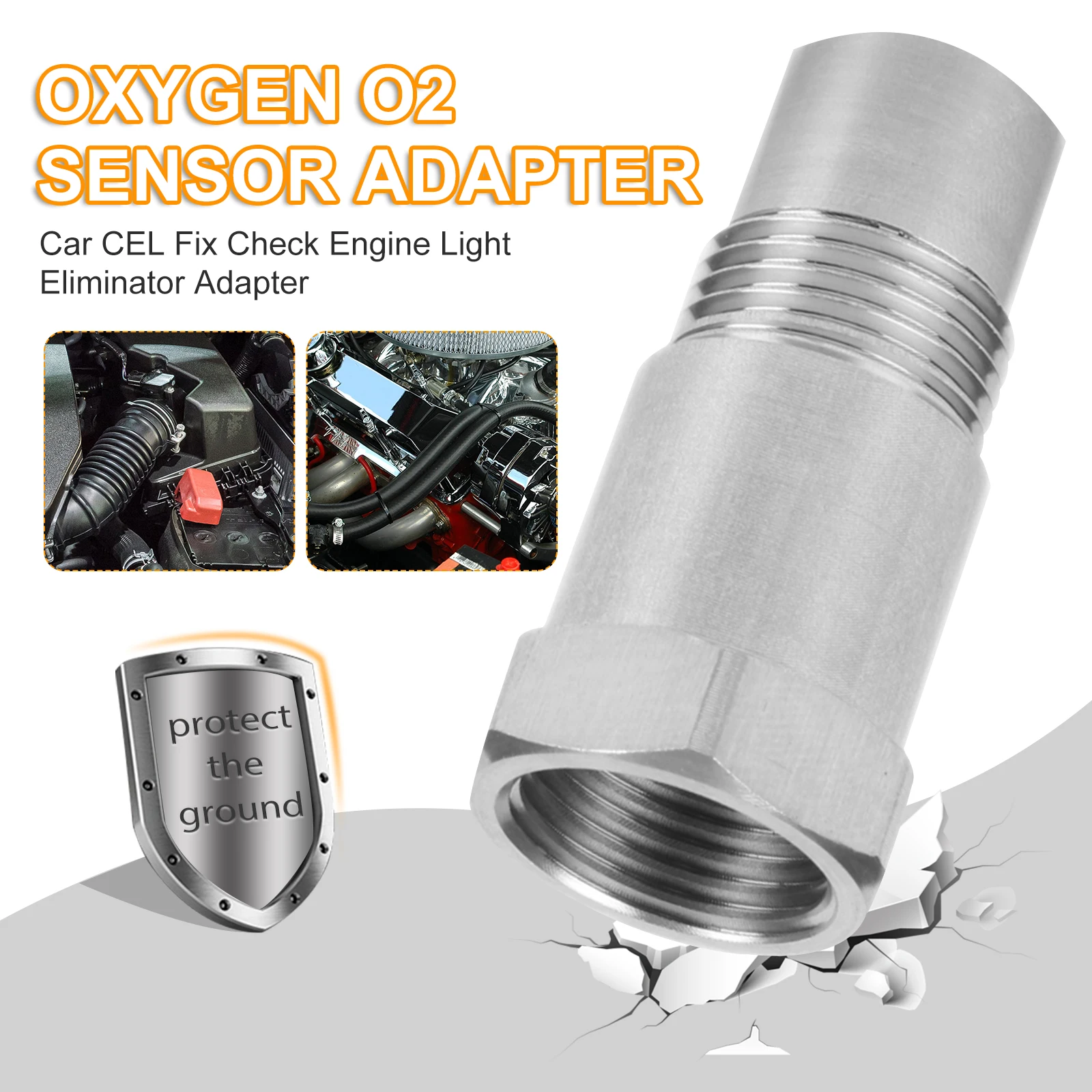 

Car Oxygen Sensor Stainless Steels Bung Plug Nut Stepped Mounting Cap Kit Plug Nut Plug Wideband Nut Fitting Weld Bungs M18X1.5