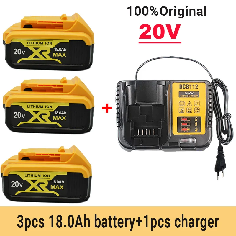 

20V 6.0 Ah MAX XR Battery Power Tool Ersatz for DeWalt DCB184 DCB181 DCB182 DCB200 20 V 3A 5A 6A 18Volt 20v Battery